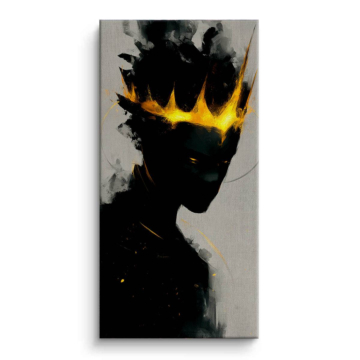 Crowned Shadow King Canvas Art