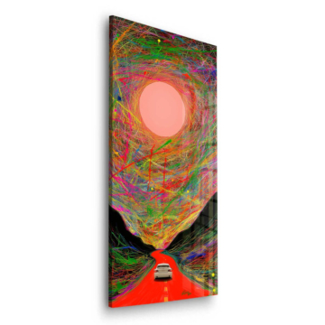 Surreal Sun Tunnel Road Acrylic Glass Art
