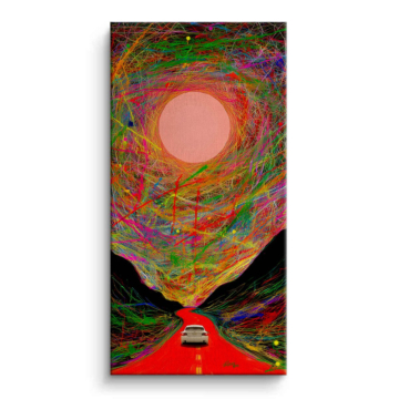 Surreal Sun Tunnel Road Canvas Art