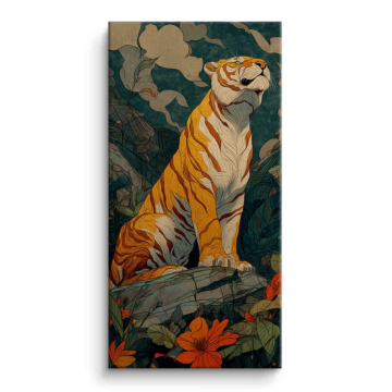 Vintage Tiger Garden Canvas Art
