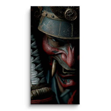 Noh Mask Warrior Canvas Art
