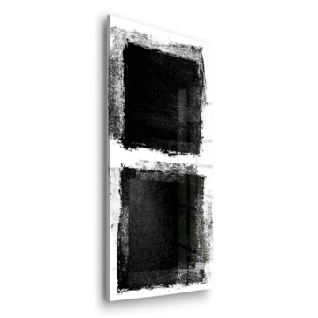 Schwarz-weißer abstrakter Rahmen - Acrylglasbild