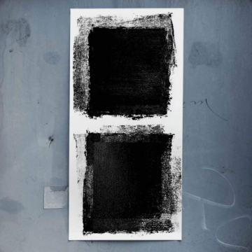 Czarny biały Frame abstrakcja - plakat