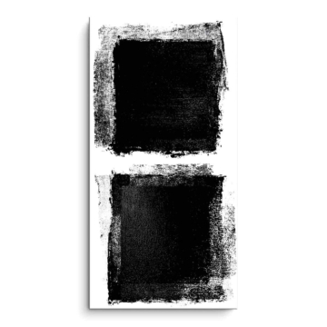 Schwarz-weißer abstrakter Rahmen - PVC-Bild matt