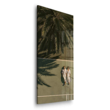 Palm Shadow Walk Acrylic Glass Art