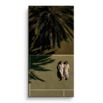 Palm Shadow Walk Canvas Art