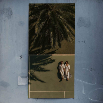 Promenade sous l’ombre des palmiers - poster