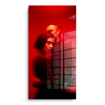 Retrato rojo secreto - cuadro PVC brillante