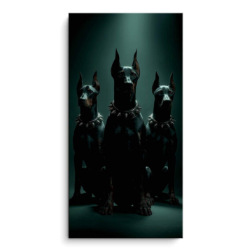 Dobermann-Rudel im Schatten - PVC-Bild matt