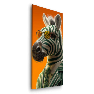 Cool Zebra Portrait Dibond Matt Art