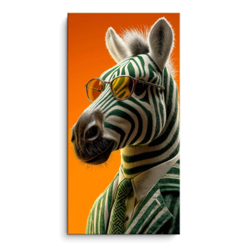 Portrait de zèbre stylé - tableau PVC mat