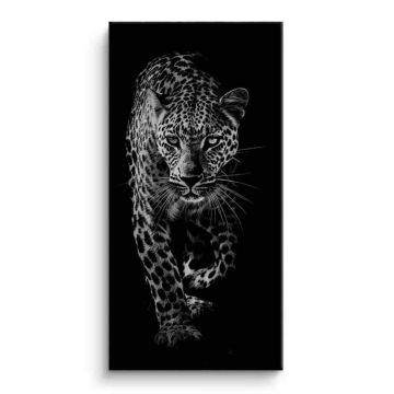 Schwarzes Leopardenporträt - Leinwandbild