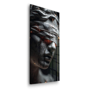 Black Inner Struggle Portrait Acrylic Glass Art
