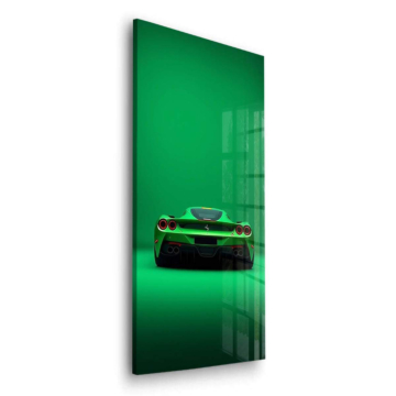Green Hypercar Rear Acrylic Glass Art
