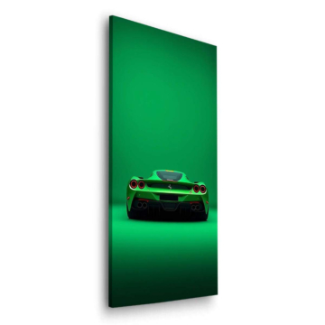 Green Hypercar Rear Dibond Matt Art