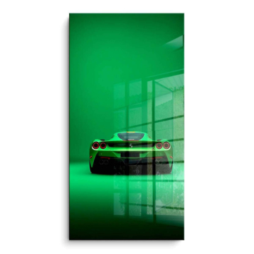 Green Hypercar Rear PVC Gloss Art
