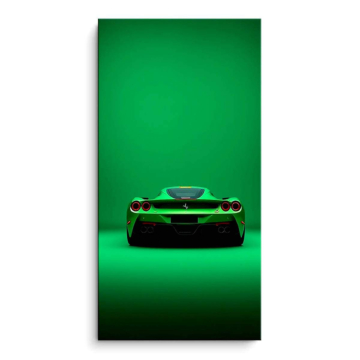 Green Hypercar Rear PVC Matt Art