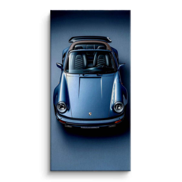 Porsche Inspired Blue Roadster Canvas Art