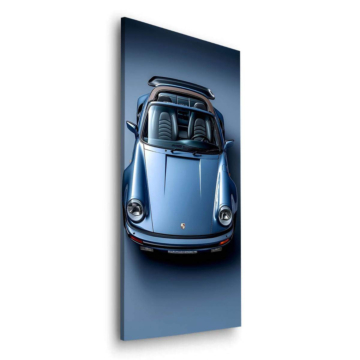 Niebieski roadster inspirowany Porsche - obraz na dibondzie matowym