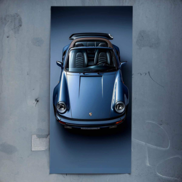 Blau Roadster inspiriert von Porsche - Poster