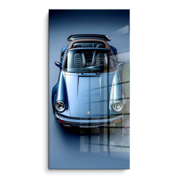 Porsche Inspired Blue Roadster PVC Gloss Art