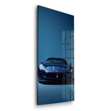 Maserati Inspired Blue Sports Car Acrylic Glass Art