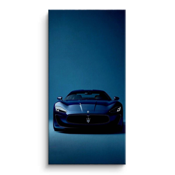 Maserati Inspired Blue Sports Car Canvas Art