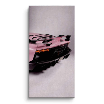 Lamborghini Inspired Pink Supercar Canvas Art
