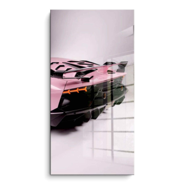 Lamborghini Inspired Pink Supercar PVC Gloss Art