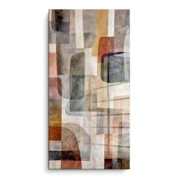 Abstrait neutre formes - tableau PVC brillant
