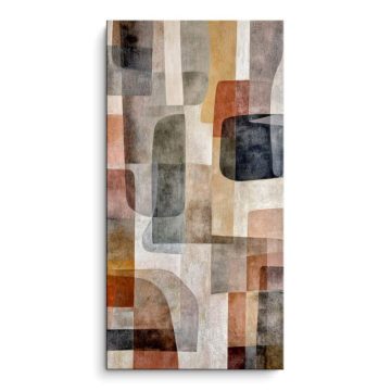 Abstrait neutre formes - tableau PVC mat