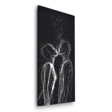 Minimal Kiss Line Art Dibond Matt Art
