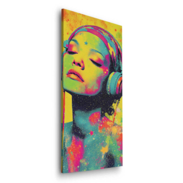 Cosmic Headphones Portrait Dibond Matt Art