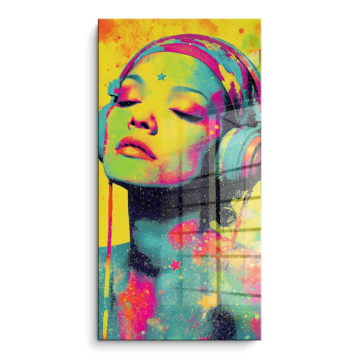 Cosmic Headphones Portrait PVC Gloss Art