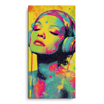 Cosmic Headphones Portrait PVC Matt Art