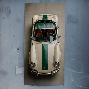 Streifen Auto inspiriert von Porsche 911 - Poster