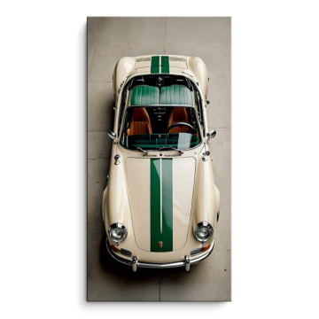 Streifen Auto inspiriert von Porsche 911 - PVC-Bild matt