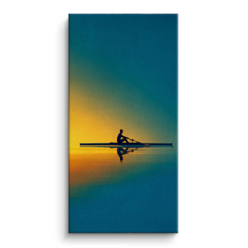 Solo Rower Sonnenaufgang minimalistisc - Leinwandbild