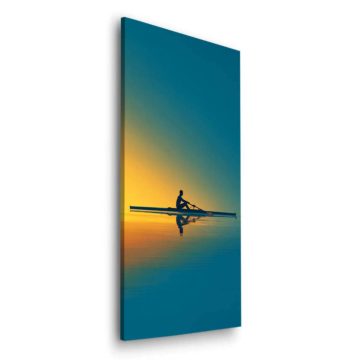 Solo Rower amanecer minimalista - cuadro Dibond mate