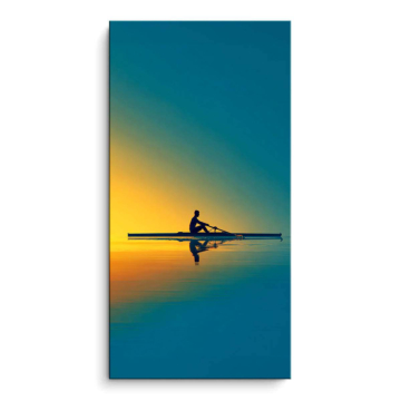 Solo Rower amanecer minimalista - cuadro PVC mate