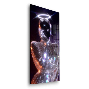 Glittering cosmique femme - tableau en verre acrylique