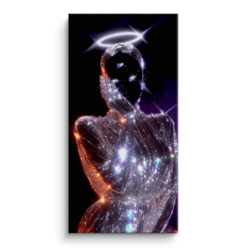 Glitzernde kosmische Frau - Leinwandbild