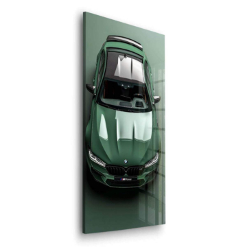 Coche verde inspirado en BMW M - cuadro en vidrio acrílico