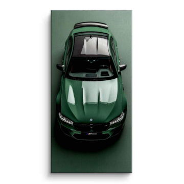 BMW M Inspired Green Car Canvas Art