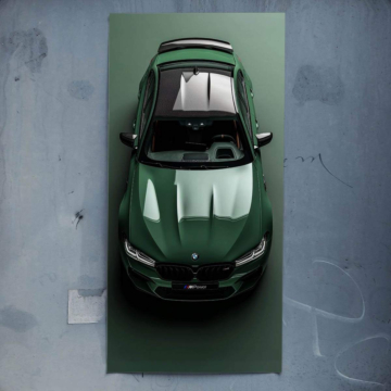Bolide vert inspiré de BMW M - poster