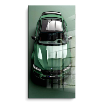 Coche verde inspirado en BMW M - cuadro PVC brillante