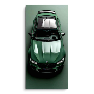 Coche verde inspirado en BMW M - cuadro PVC mate
