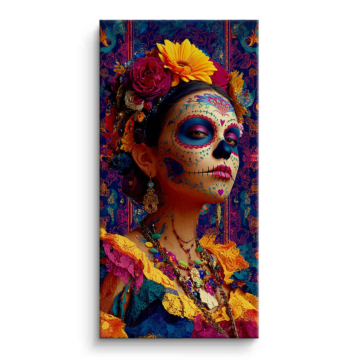 La Catrina Floral Portrait Canvas Art