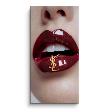 YSL Inspired Gloss Lips Canvas Art