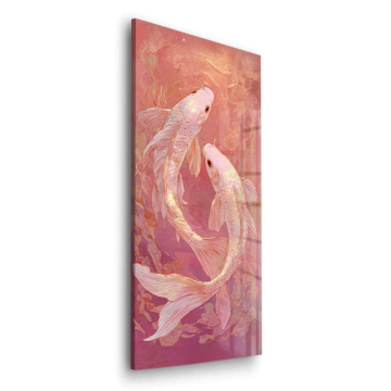 Blush Koi Fish Acrylic Glass Art